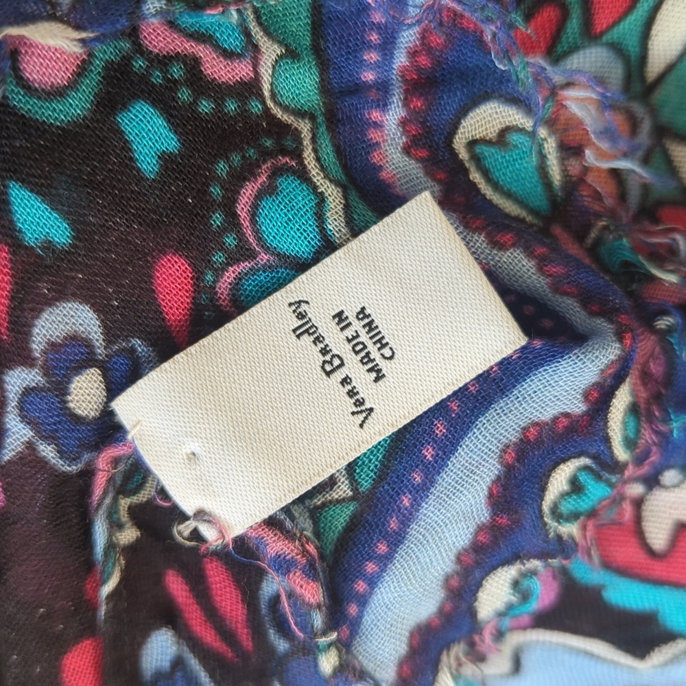 Vera Bradley | Multicolored Paisley Scarf Fringed - Picture 5 of 6
